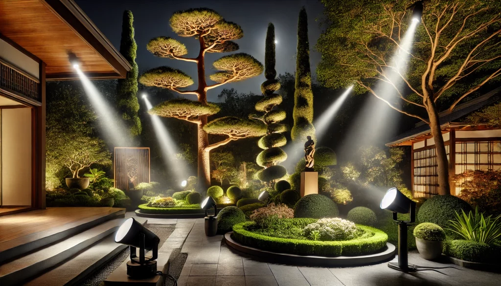 04 - Landscape With Spotlights Ideas Create Dramatic Shadow Play