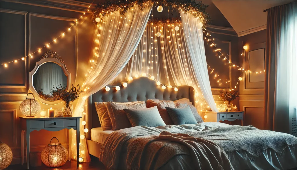 Bedroom With String Lights Ideas - 03