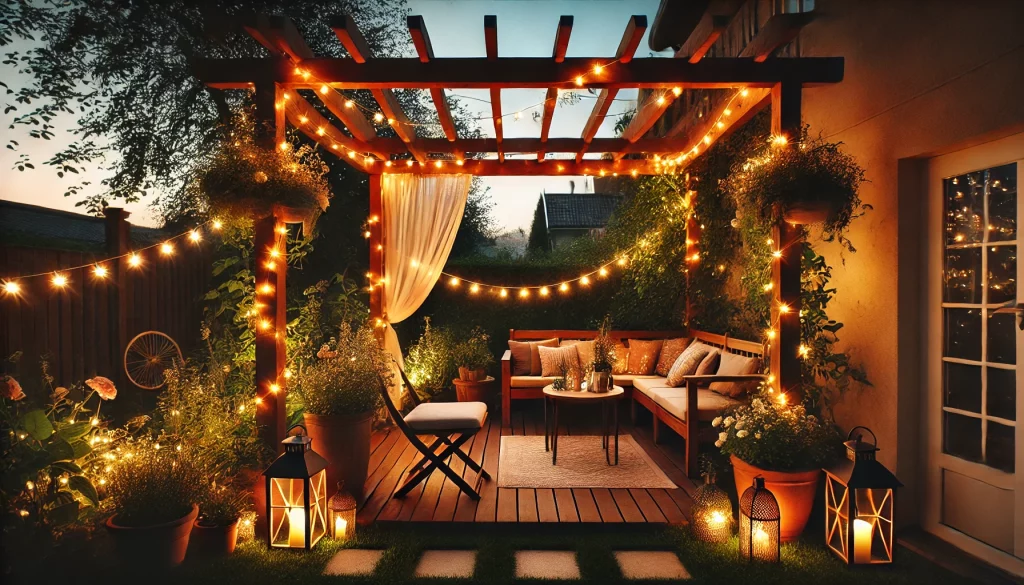 Outdoor With String Lights Ideas - 03