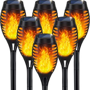 Weatherproof Solar Torch Lights for Outdoor Decor