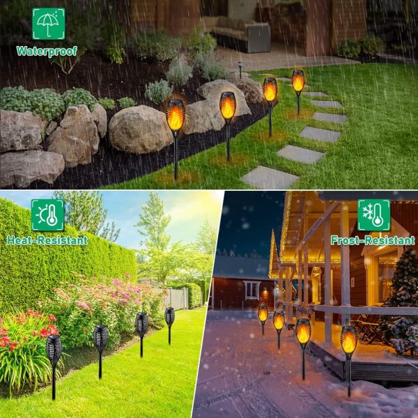 Weatherproof Solar Torch Lights for Outdoor Decor weatherproof